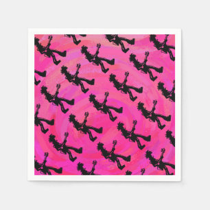 New York Boogie Nights Gitarre Hot Pink Serviette