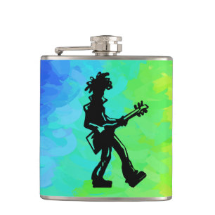 New York Boogie Nights Gitarre Rainbow Flachmann