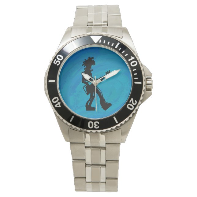 New York Boogie Nights Guitar Blue Armbanduhr (Vorderseite)