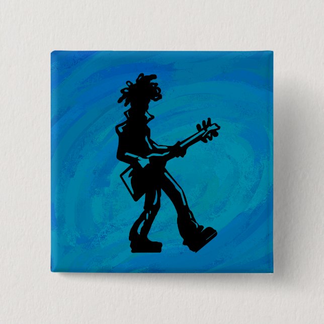 New York Boogie Nights Guitar Blue Button (Vorderseite)