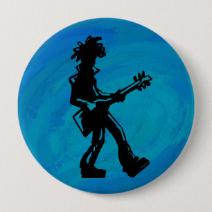 New York Boogie Nights Guitar Blue Button