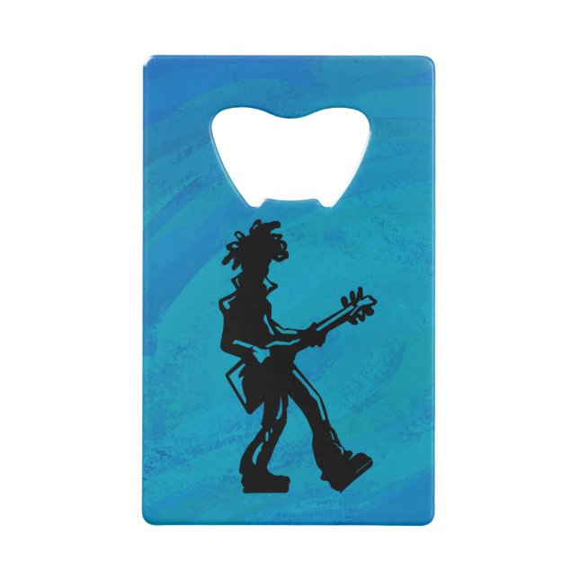 New York Boogie Nights Guitar Blue Geldkarten Flaschenöffner (Rückseite)
