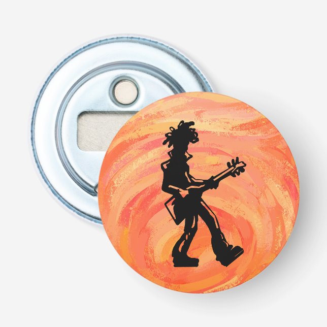 New York Boogie Nights Guitar Orange Flaschenöffner (Vorderseite)