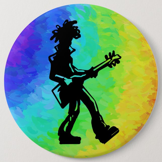 New York Boogie Nights Guitar Rainbow Button (Vorderseite)