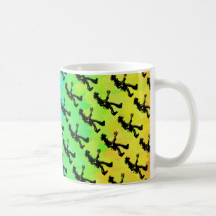 New York Boogie Nights Guitar Rainbow Kaffeetasse