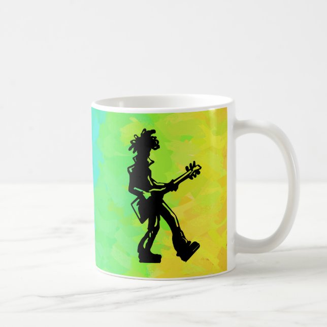 New York Boogie Nights Guitar Rainbow Kaffeetasse (Rechts)