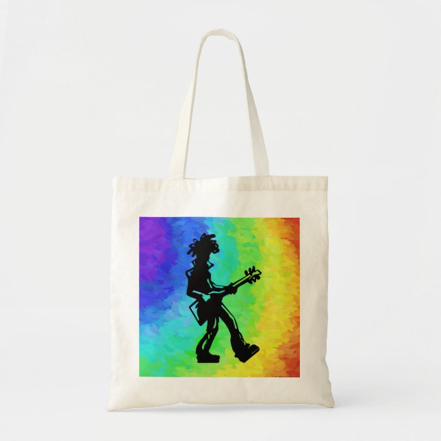 New York Boogie Nights Guitar Rainbow Tragetasche (Vorne)