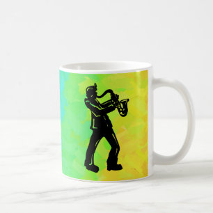New York Boogie Nights Saxophon Rainbow Kaffeetasse
