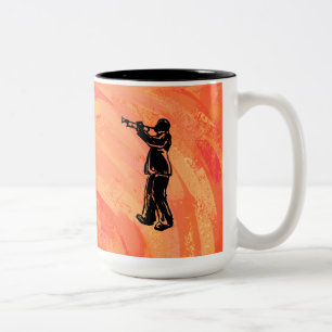 New York Boogie Nights Trompete Orange Zweifarbige Tasse