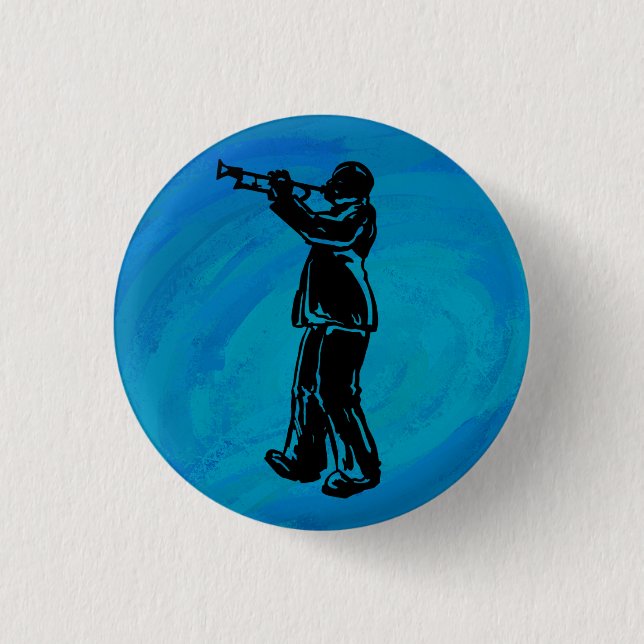 New York Boogie Nights Trumpet Blue Button (Vorderseite)