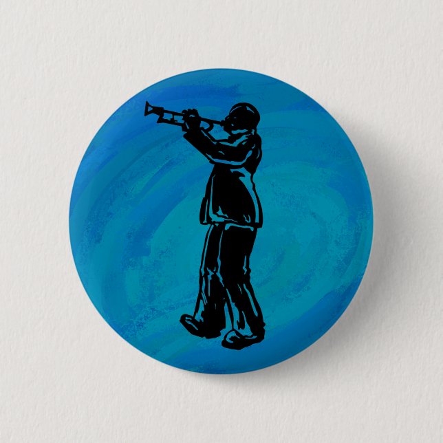 New York Boogie Nights Trumpet Blue Button (Vorderseite)