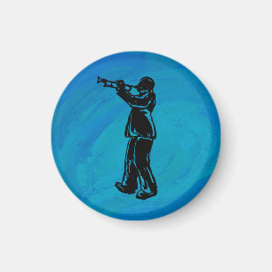 New York Boogie Nights Trumpet Blue Magnet