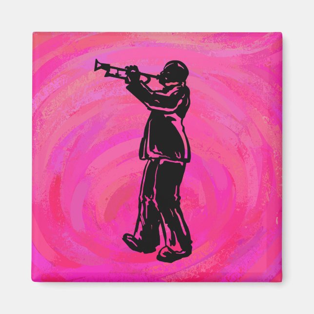 New York Boogie Nights Trumpet Hot Pink Magnet (Vorne)