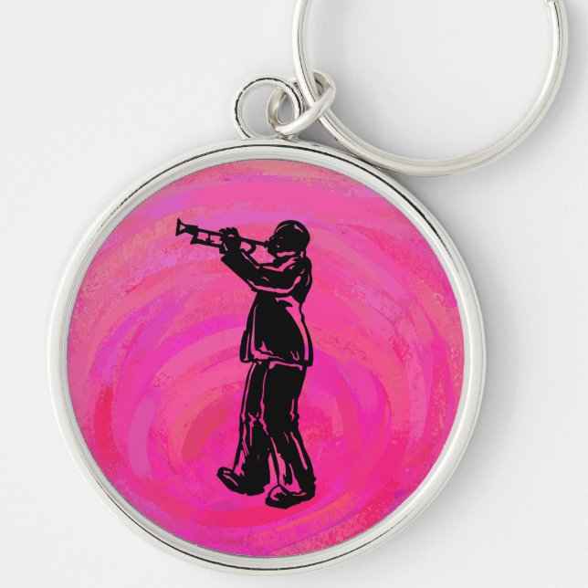 New York Boogie Nights Trumpet Hot Pink Schlüsselanhänger (Vorne)