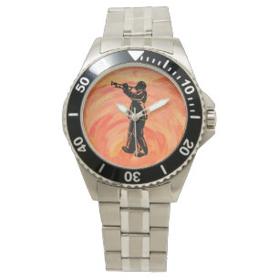 New York Boogie Nights Trumpet Orange Armbanduhr