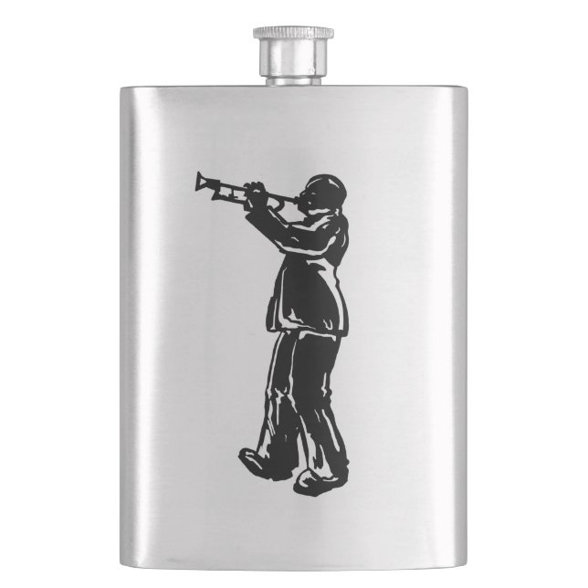 New York Boogie Nights Trumpet Orange Flachmann (Vorderseite)