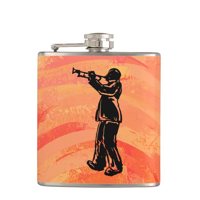 New York Boogie Nights Trumpet Orange Flachmann (Vorderseite)