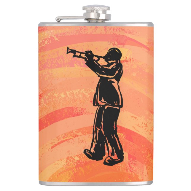 New York Boogie Nights Trumpet Orange Flachmann (Vorderseite)