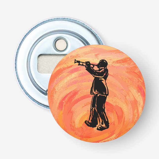 New York Boogie Nights Trumpet Orange Flaschenöffner (Vorderseite)