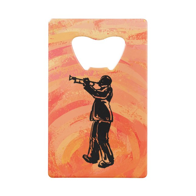New York Boogie Nights Trumpet Orange Geldbeutel Flaschenöffner (Rückseite)