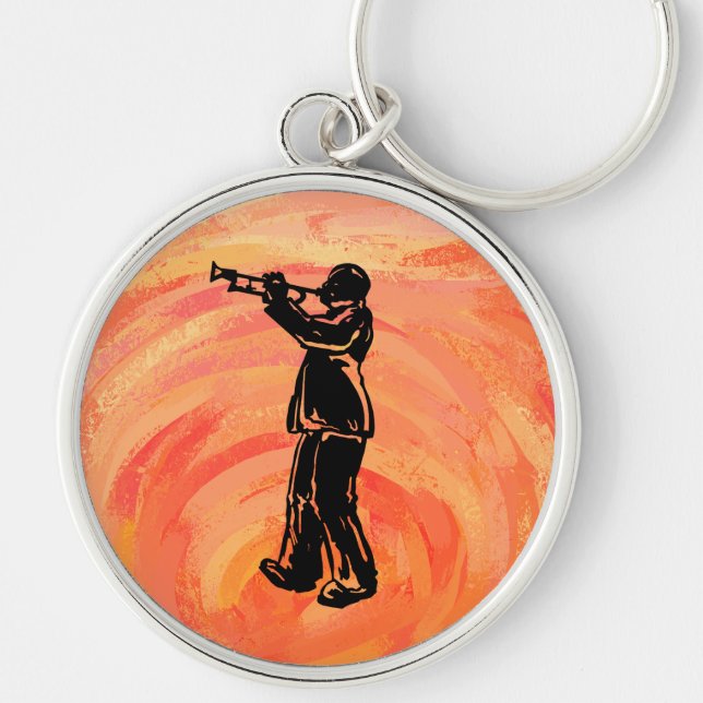 New York Boogie Nights Trumpet Orange Schlüsselanhänger (Vorne)
