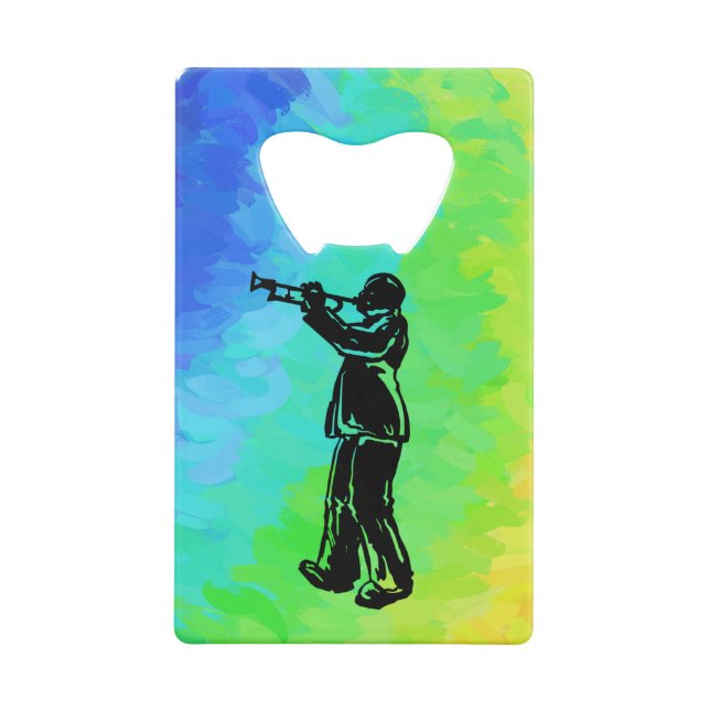 New York Boogie Nights Trumpet Rainbow Geldbeutel Flaschenöffner (Rückseite)