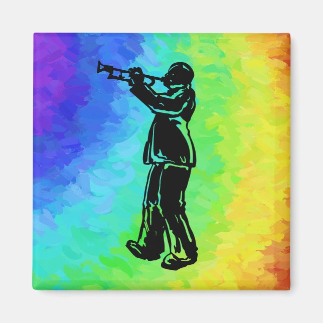 New York Boogie Nights Trumpet Rainbow Magnet (Vorne)