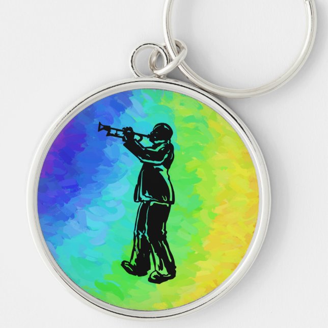 New York Boogie Nights Trumpet Rainbow Schlüsselanhänger (Vorne)