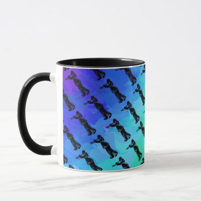 New York Boogie Nights Trumpet Rainbow Tasse (Links)