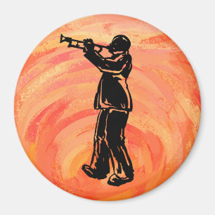 New York Boogie Nights Trumpf Orange Magnet
