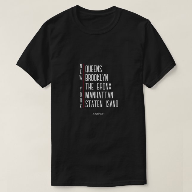 New York (Boroughs) - Ein MisterP-Shirt T-Shirt (Design vorne)