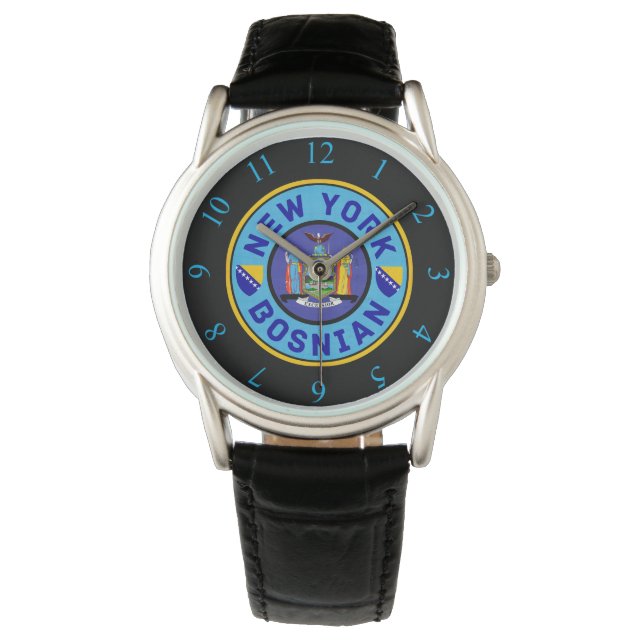 New York Bosnian American Wrist Watch Armbanduhr (Vorderseite)