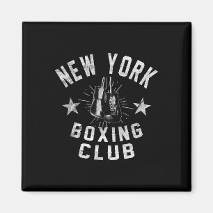 New York Boxing Club - Vintager bekümmerter Boxer Magnet