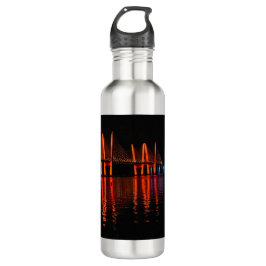 New York Bridge Lights zu Ehren von GayPride Edelstahlflasche