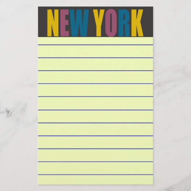 New York Briefpapier (Vorderseite)