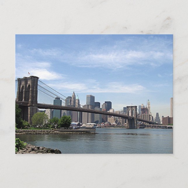 New York - Brooklyn Bridge Postkarte (Vorderseite)