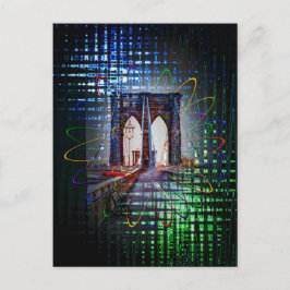 New York - Brooklyn Bridge Postkarte