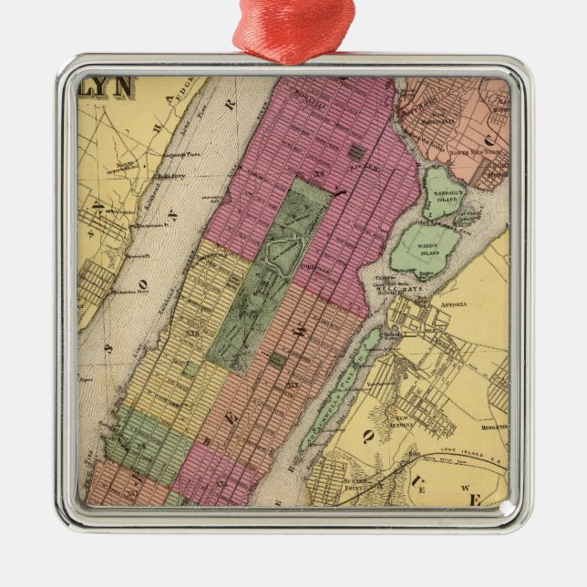 New York, Brooklyn Ornament Aus Metall (Vorne)
