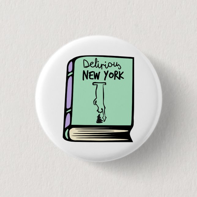 New York Buch-Knopf Rem Koolhaass im Delirium Button (Vorderseite)