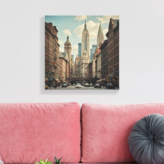 New York Bustling City Leinwanddruck (Insitu (Wohnzimmer))