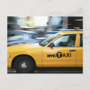 New York Cab Postkarte