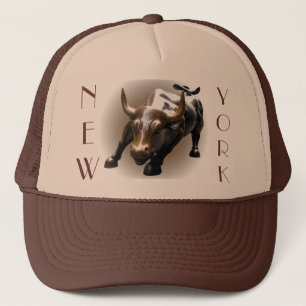 New York Caps Hats New York Souvenir Bull Geschenk Truckerkappe