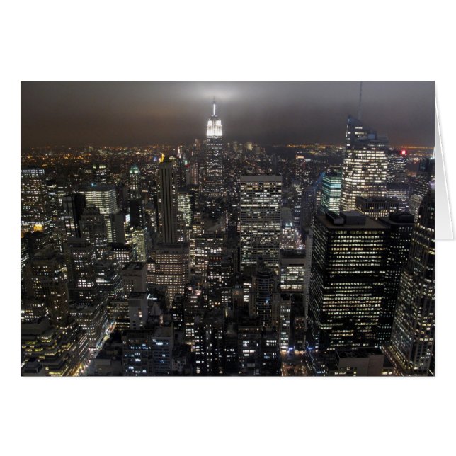 New York Card Cityscape New York Souvenir Card (Vorderseite (Horizontal))