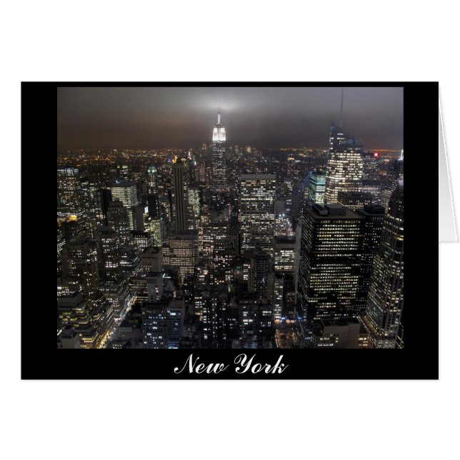 New York Card New York City Skyline Souvenir Card (Vorderseite (Horizontal))
