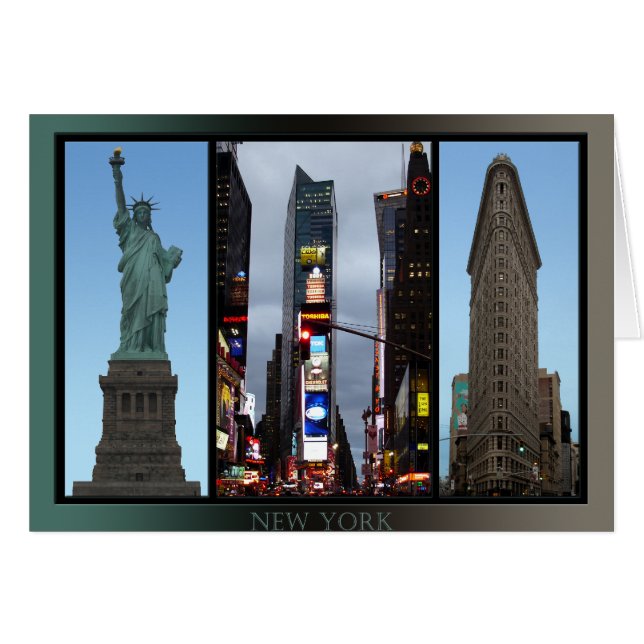 New York Card New York Souvenir Card Sehenswürdigk (Vorderseite (Horizontal))