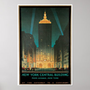 New York Central Gebäude Poster