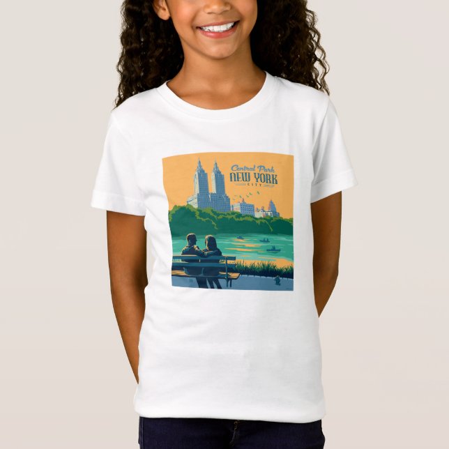 New York Central Park Bench T-Shirt (Vorderseite)