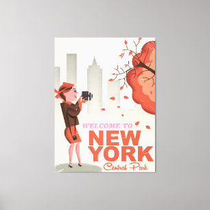 New York Central Park Vintage Reiseposter Leinwanddruck
