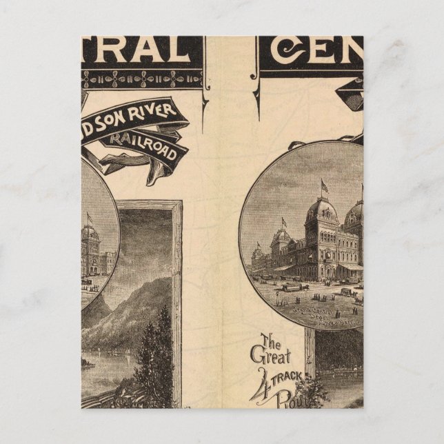 New York Central und Hudson River Railroad Postkarte (Vorderseite)