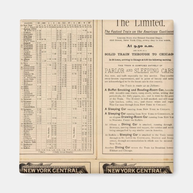 New York Central und Hudson River Railway 2 Magnet (Vorne)